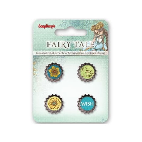 Elementy metalowe Scrap Berry's Korki Fairy Tale, 4szt